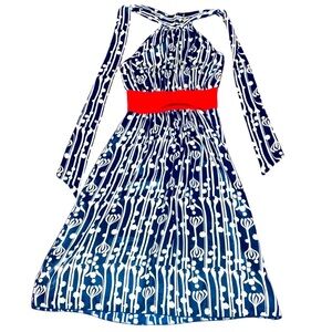 Forever 21 Blue Maxi Sundress Sleeveless and Halter Neckline for Cocktail SZ S